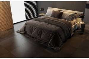 Green double bed