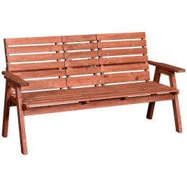 Garden Wooden Convertible 2-3 Seater Bench or Companion Chair Loveseat Patio Partner Bench with Middle Table