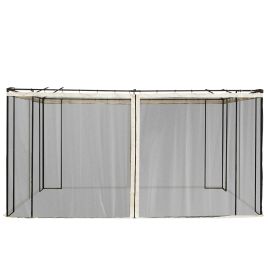 Universal Replacement Mesh Sidewall Netting for 10' x 13' Gazebos and Canopy Tents with Zippers, (Sidewall Only) Black