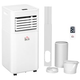 7000 BTU 4-In-1 Compact Portable Mobile Air Conditioner Unit Cooling Dehumidifying Ventilating w/ Fan Remote LED 24 Hr Timer Auto Shut Down