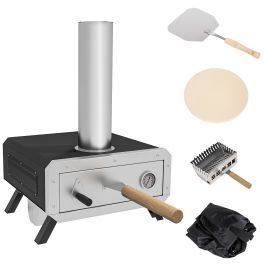 Jones Portable Wood Pellet Pizza Oven with Rotating Stone - Black