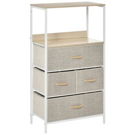 White Chest of Drawers - HERON X Medium Chest  4 Drawers