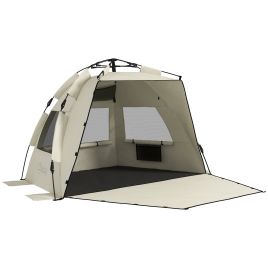 Jones 2-3 Person Pop Up Beach Tent - Khaki