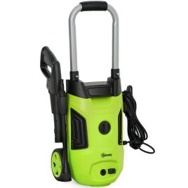 SUNVISTA 1800W Pressure Washer, 150 Bar, 420L/h Flow, Power Jet Cleaner with Nozzle & Hose - Green