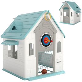 ARVORN Kids Playhouse 5 in 1 Outdoor Indoor Activity Set - Beige