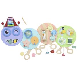 HALDRENN Caterpillar Busy Board with 7 Activities for 3+ Years kids - Multicolour