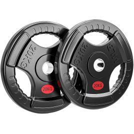THRYVARIS Olympic Weight Plate for Weightlifting and Strength Training Home Gym - Black