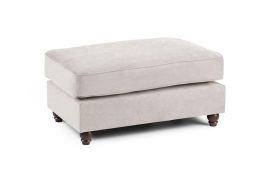 Raymond  Solid Wood Footstool - Stone