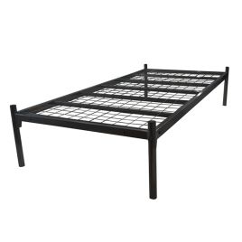 Platform High Quality Metal Bed Frame Black - Small Double 4ft
