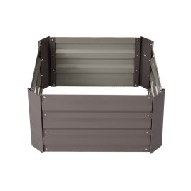 Galvanized Steel Square Raised Garden Bed Planter Box