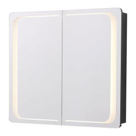 60cm H Double Door Anti-Fog Mirror Cabinet With Bluetooth And LED Light