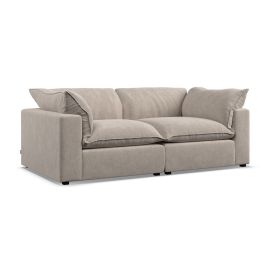 2 Seater Sofa - PUEBLA Fabric Fossil