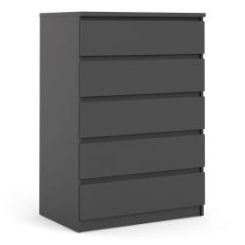 Black Chest of Drawers - NANAIMO Medium Chest  5 Drawers