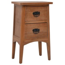 Bedside Cabinet Solid Fir Wood 40x29x68cm Brown