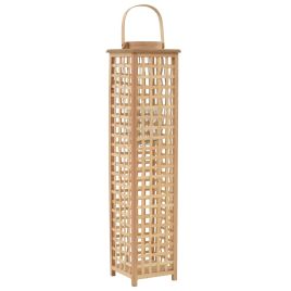 Hanging Candle Lantern Holder Bamboo Natural