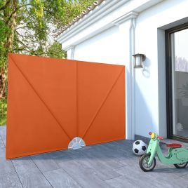 Collapsible Terrace Side Awning Terracotta 240x160 cm