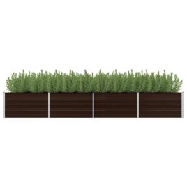 Garden Raised Bed Brown 320x80x45 cm Galvanised Steel