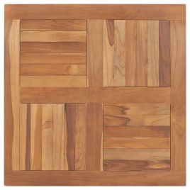 Table Top Solid Teak Wood Square 80x80x2.5 cm
