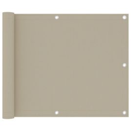 Balcony Screen Beige 75x500 cm Oxford Fabric