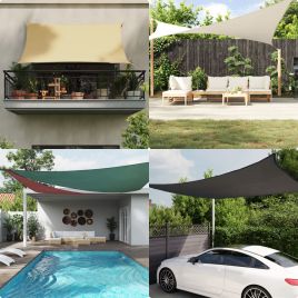 Sunshade Sail Oxford Fabric Rectangular 3x6 m Red