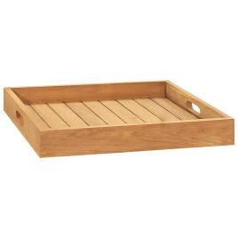 Serving Tray 50x50 cm Solid Teak Wood