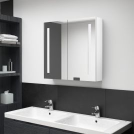 LED Bathroom Mirror Cabinet Shining White 62x14x60cm