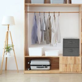 Storage Boxes 2 pcs Fabric 43x34x23 cm Anthracite