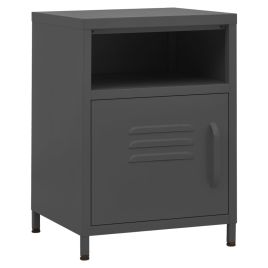 Nightstand Anthracite 35x35x51cm Steel - Celys