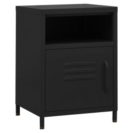 Nightstand Black 35x35x51cm Steel - Thier