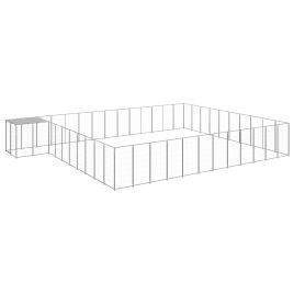 Dog Kennel Silver 37.51 m2 Steel