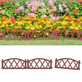 Lawn Edgings 17 pcs Red 10 m PP