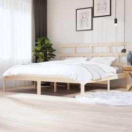 Bed Frame Solid Wood Pine 200x200 cm