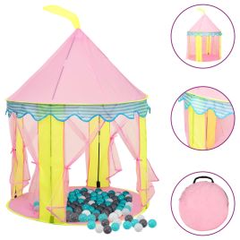 Children Play Tent with 250 Balls Pink 100x100x127cm