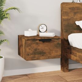 Wall Mounted Bedside Cabinet Smoked Oak 34x30x20cm