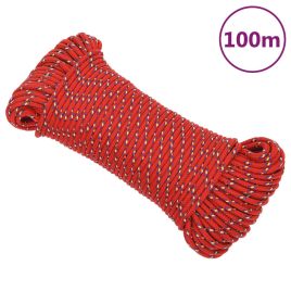 Boat Rope Red 4 mm 100 m Polypropylene