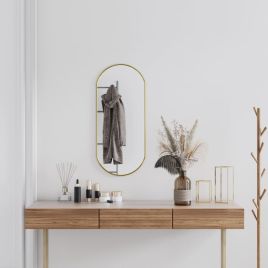 Wall Mirror Gold 80x35cm Oval