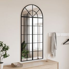 Wall Mirror Black 60x130cm Arch Iron