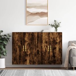 Wall Mounted Cabinets 2 Pieces Smoked Oak 69.5x34x90 cm