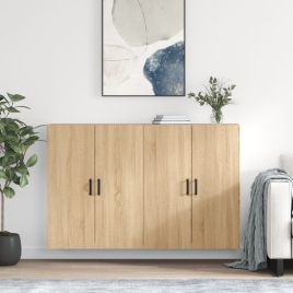 Wall Mounted Cabinets 2 Pieces Sonoma Oak 69.5x34x90 cm