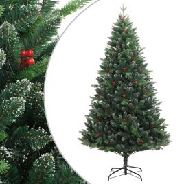 Fluer Artificial Hinged Christmas Tree Red Berries 150cm