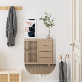 Wall Mirror 45x100cm Glass Oval