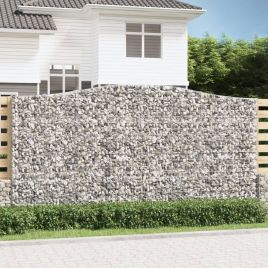 Arched Gabion Baskets 8 Pcs 400x50x200/220cm Galvanised Iron