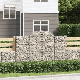 Arched Gabion Baskets 25 Pcs 200x30x120/140cm Galvanised Iron