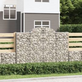 Arched Gabion Baskets 11 Pcs 200x30x140/160cm Galvanised Iron