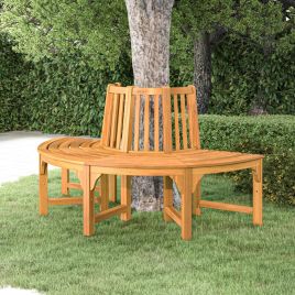 Half Round Tree Bench Ã˜160 cm Solid Wood Eucalyptus