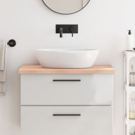 Bathroom Countertop 80x60x4 cm Untreated Solid Wood