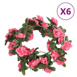 Geile Christmas Flower Garlands 6 pcs Red Pink 240cm