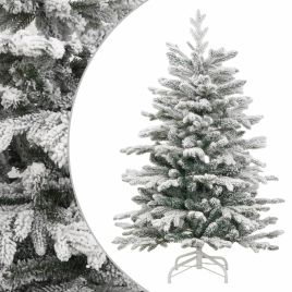 Fluer 210cm Flocked Snow Hinged Christmas Tree