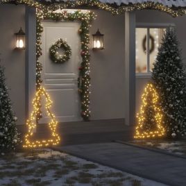 Faune Christmas Light Decoration Spikes Tree 115 LEDs 90cm