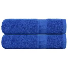 Hand Towels 2 pcs Blue 50x100 cm 360 gsm 100% Cotton